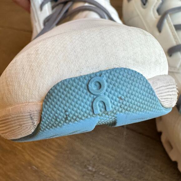 On Cloud Men's Size 13 EU 48 X 3 AD Undyed White Niagara Blue Running Training - Picture 13 of 16